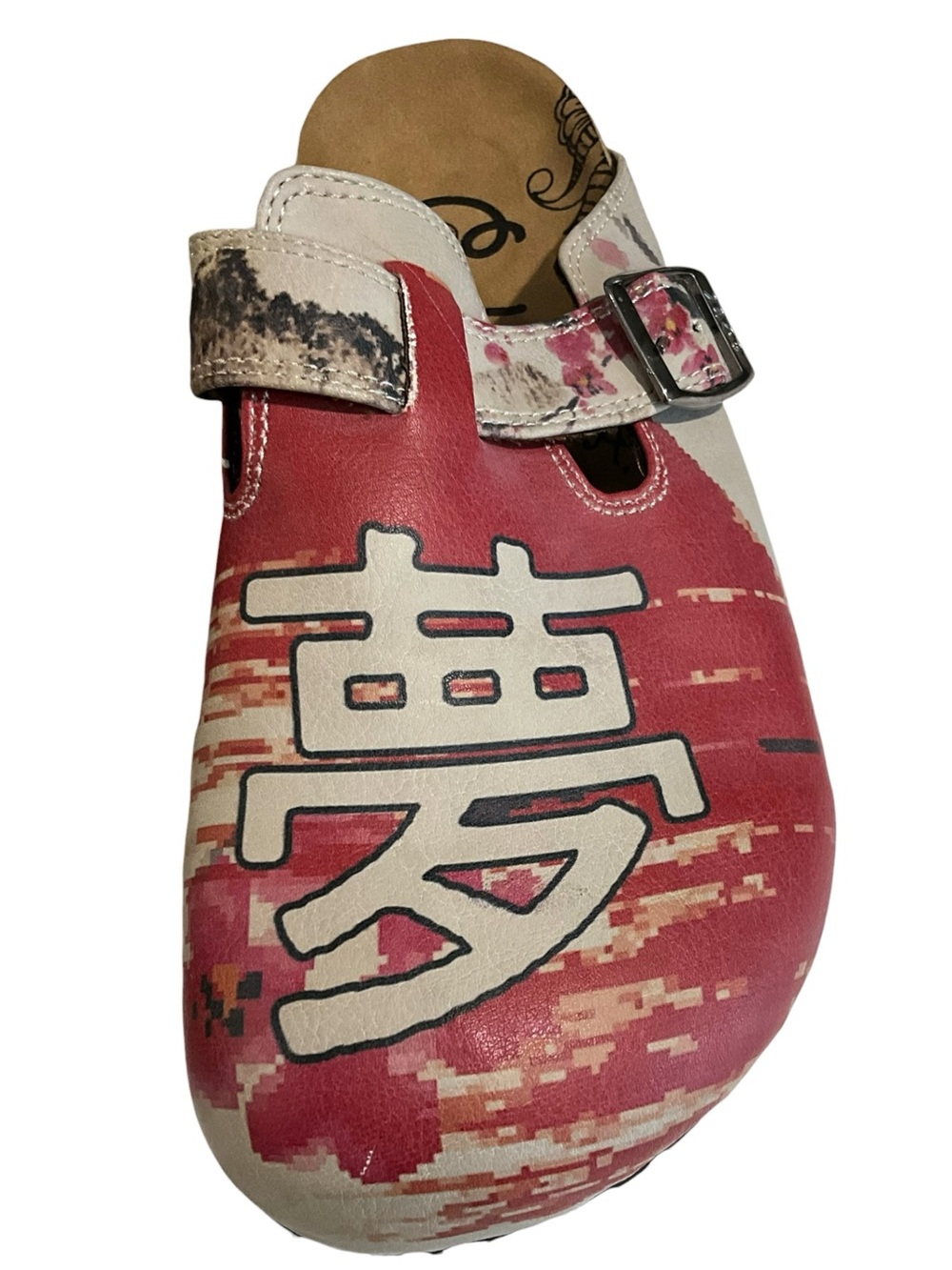 Calceo Red Flowers And Man on Boat Patterned Clogs Size US 9.5 EU 40 - Picture 5 of 11